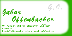 gabor offenbacher business card